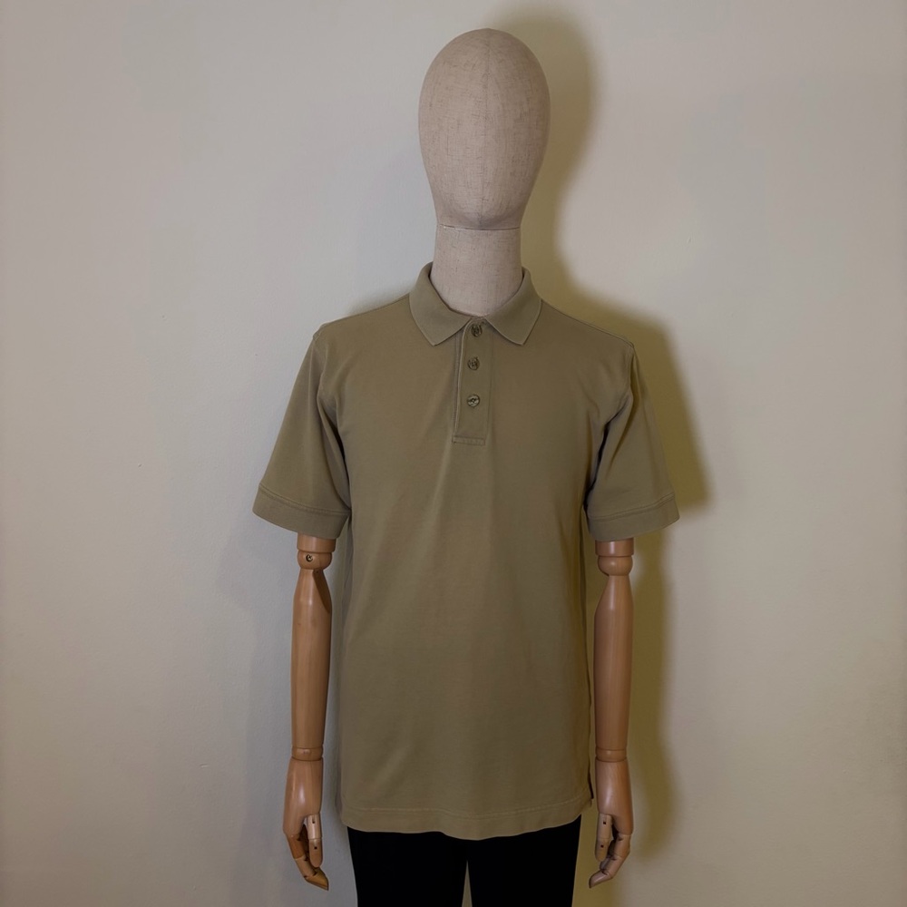 Forest & Hue Men's Beige Cotton Polo Shirt - Size M